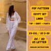 Couple’s Linen Outfit Sewing Pattern PDF – Men’s Linen Shirt – Women’s Patch Pocket Linen Dress XS-5XL – Summer Matching Set