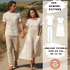 Men’s Linen Shirt and Pants Set Sewing Pattern | Relaxed Fit Linen Set PDF | Minimalist Casual Summer Outfit | Drawstring Pants Pattern